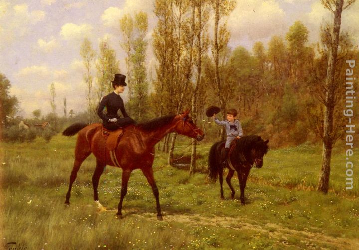 The Morning Ride painting - Jean Richard Goubie The Morning Ride art painting